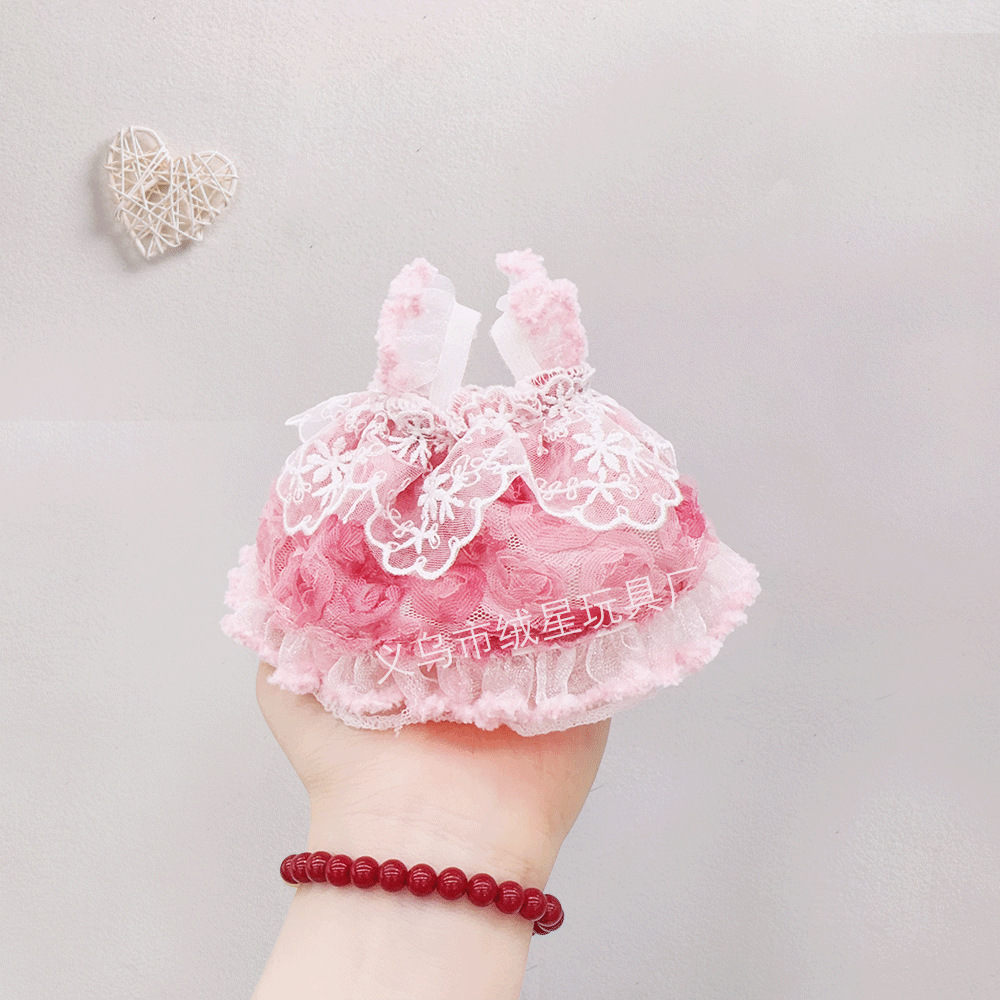 新款网纱蕾丝梦幻小玫瑰裙子超美超仙可爱娃衣公仔棉花娃娃公主裙详情13