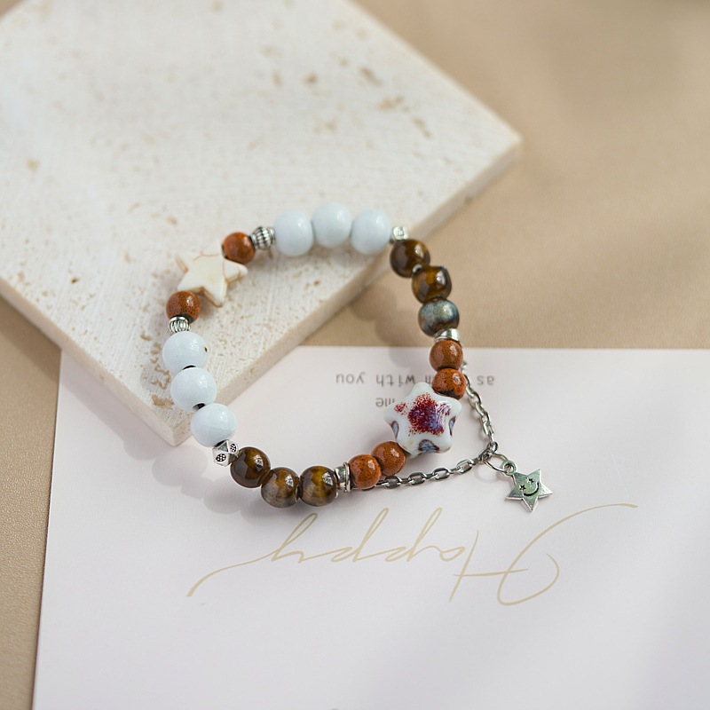 景德镇陶瓷手串新中式饰品批发陶瓷手串10元3串手链女百搭高级感详情14