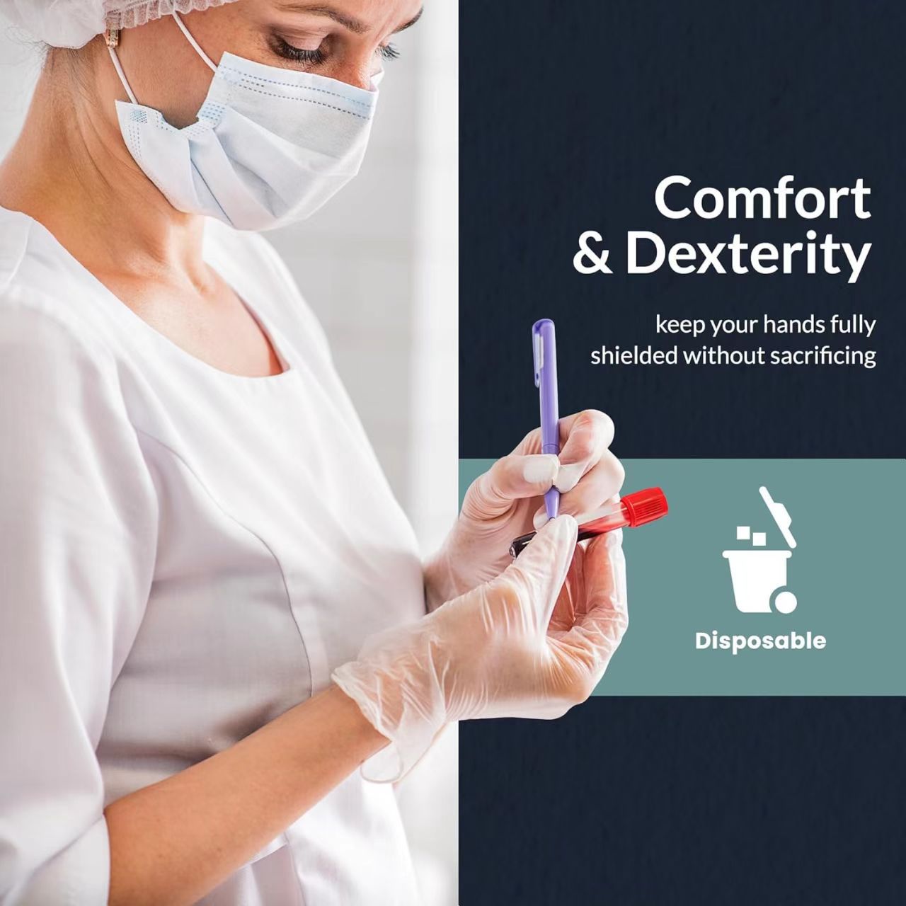 Nitrile gloves加厚耐用家用防护防滑无粉一次性丁腈手套丁晴手套详情4