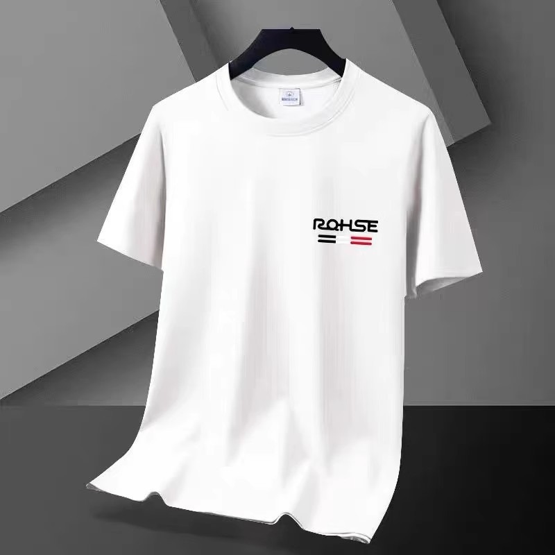 Ice Silk quick-drying T-shirt for men, oversized loose top, ultra-thin sports and fitness summer short-sleeved thin T-shirt for fat people pic 2