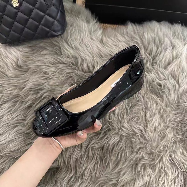 小个子增高裸色方扣浅口单鞋女2025春季新款法式圆头时尚皮鞋详情10