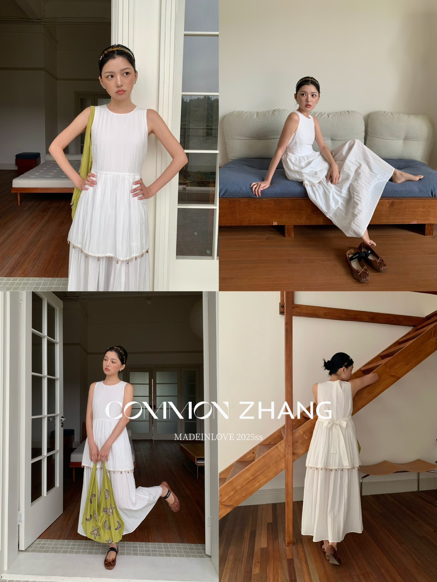 CZ ZHANG Summer Korean version anti-aging button patchwork round-neck sleeveless vest dress B26797 pic 5