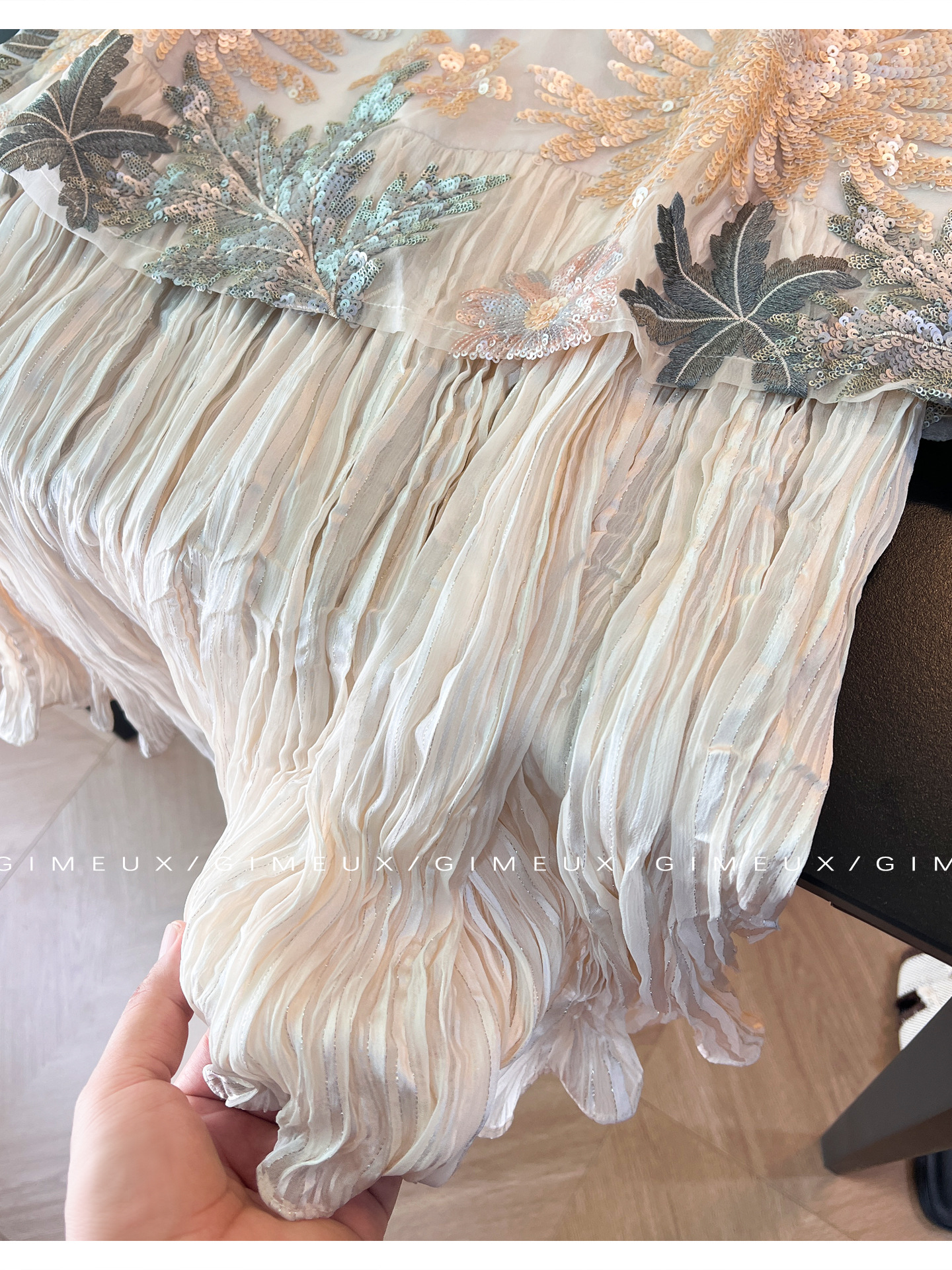 Summer 2025 retro style, high-end, elegant and slimming daily long dress, light luxury heavy industry cheongsam dress pic 7