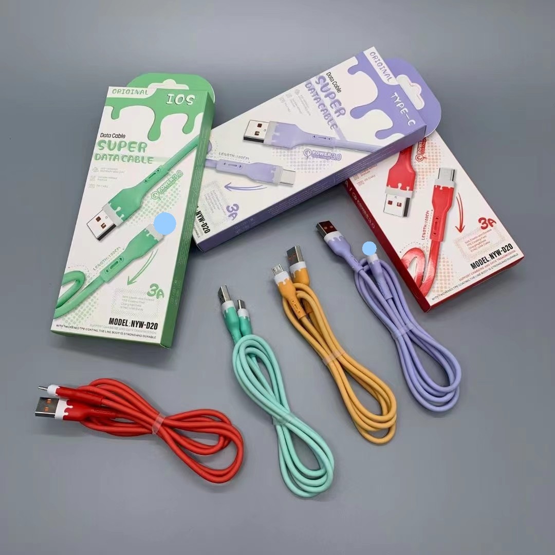 d20快充数据线USB接口typec超级快充充电线电缆线快充马卡龙micro详情1