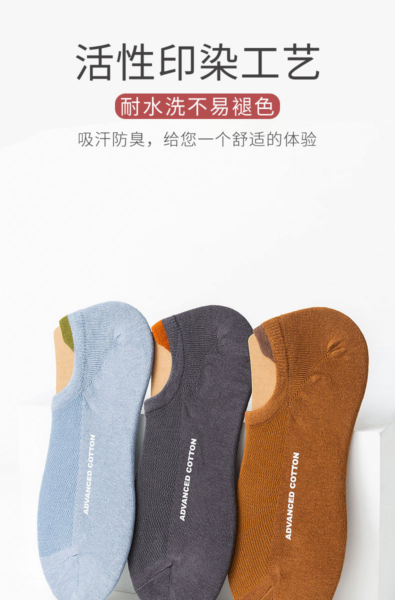 袜子男短袜春夏季低帮短筒袜ins潮棉袜透气船袜薄款吸汗透气男士详情3