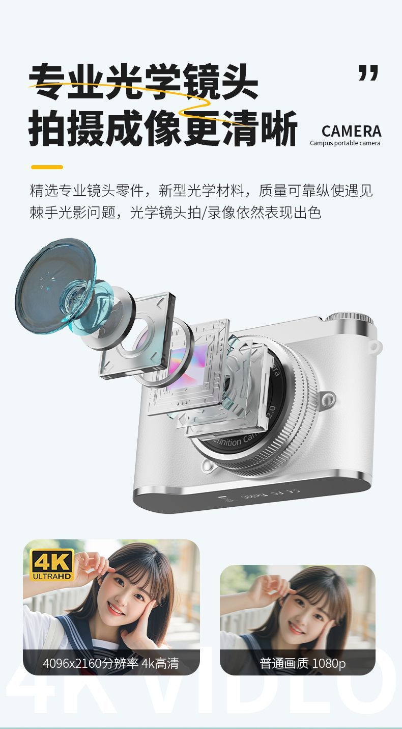爆款直接传输手机数码相机高清打印学生随身带校园相机卡片ccd详情5