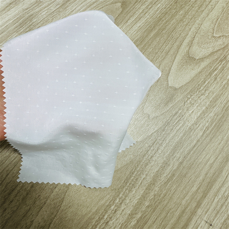 圆点提花布加捻白色柔软提花布洛丽塔公主裙面料彩色雪纺提花面料详情4