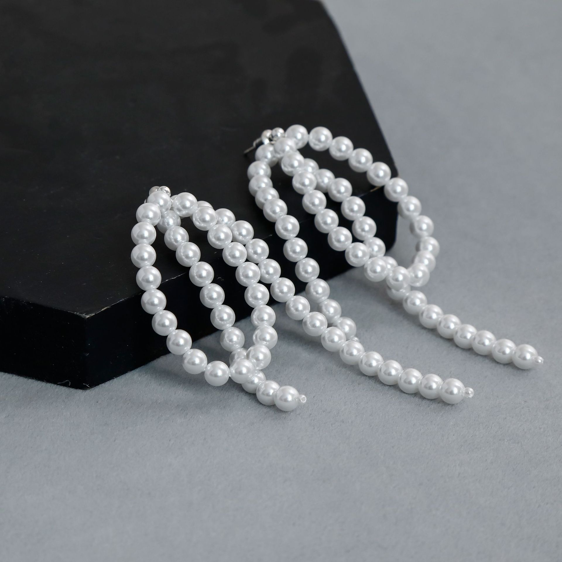 MOND韩版珍珠蝴蝶项链轻奢小众简洁法式流苏珍珠蝴蝶结耳钉锁骨链详情8