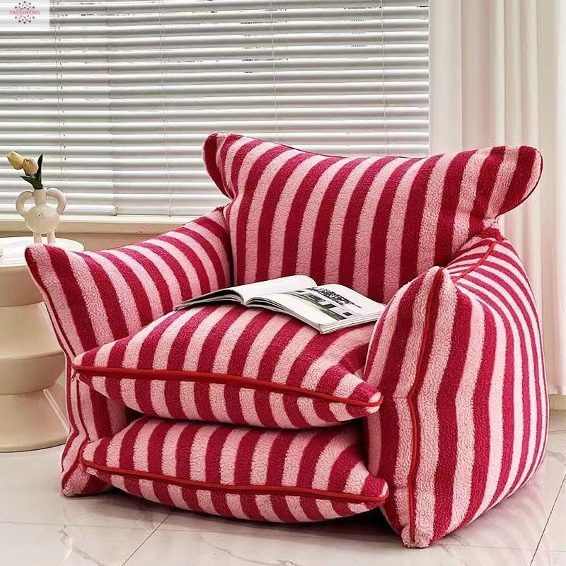 Yaosenxing SF Express floor home lazy sofa, strange and trendy bedroom, popular home living room stripes pic 6