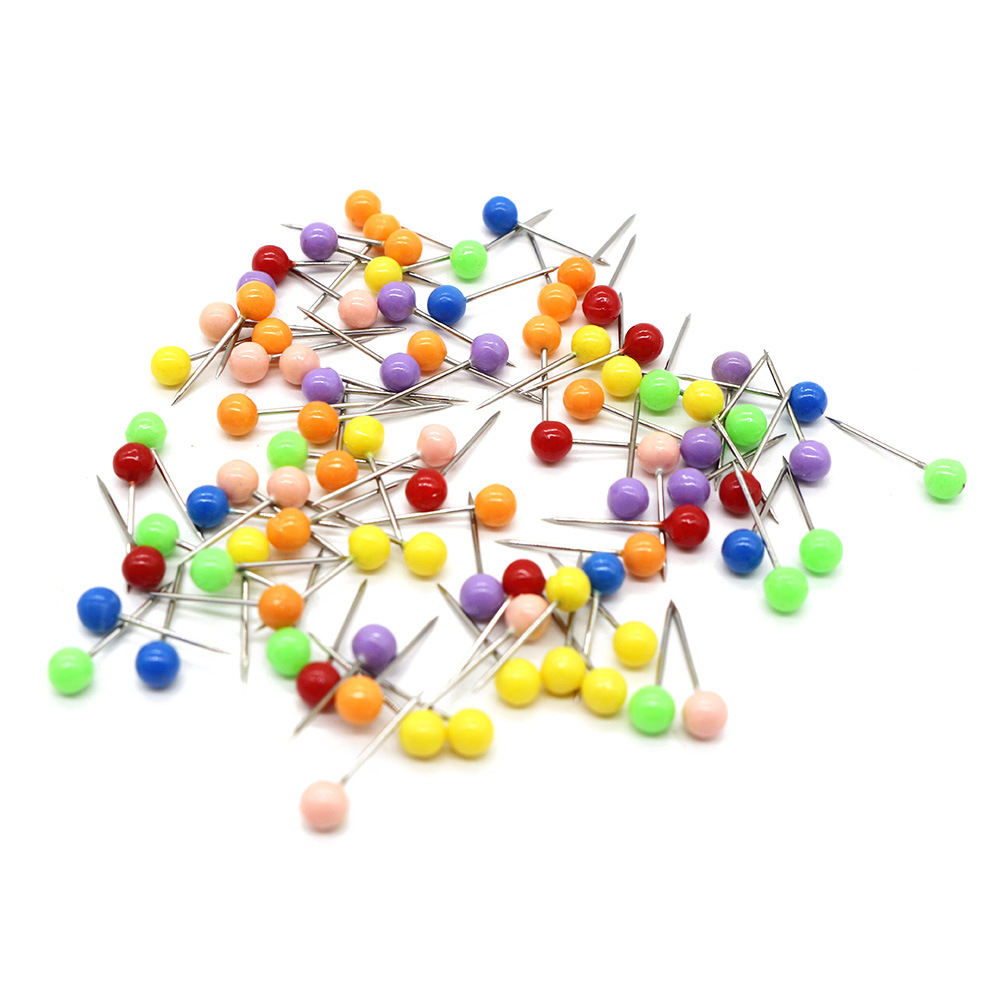厂家批发彩色小号4*15MM地球针软木板按钉地图标记图钉大头针散装详情1