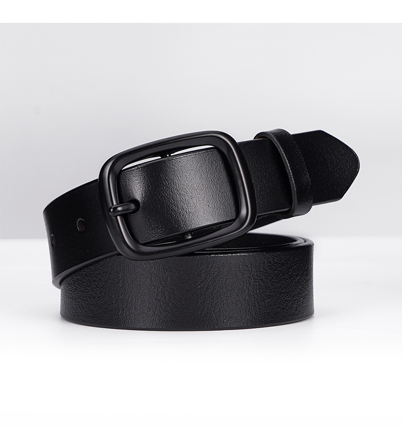 真皮皮带女时尚百搭牛仔裤带女简约纯牛皮针扣商务休闲女士腰带女详情9