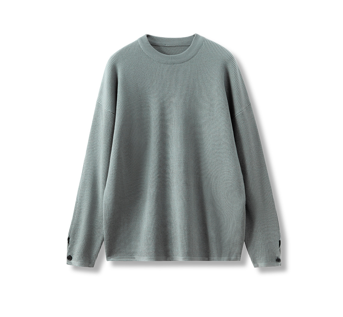 A wholesale live-streaming button new bestseller sweater for men, British trend youth Hong Kong style base knitted sweater coat pic 10