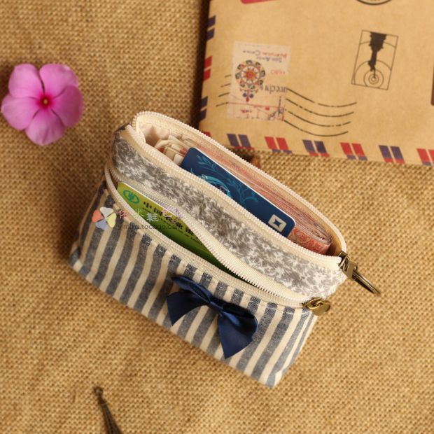 包邮小钱包零钱包韩国版拉链女式帆布艺可爱迷你硬币包耳机收纳袋详情16
