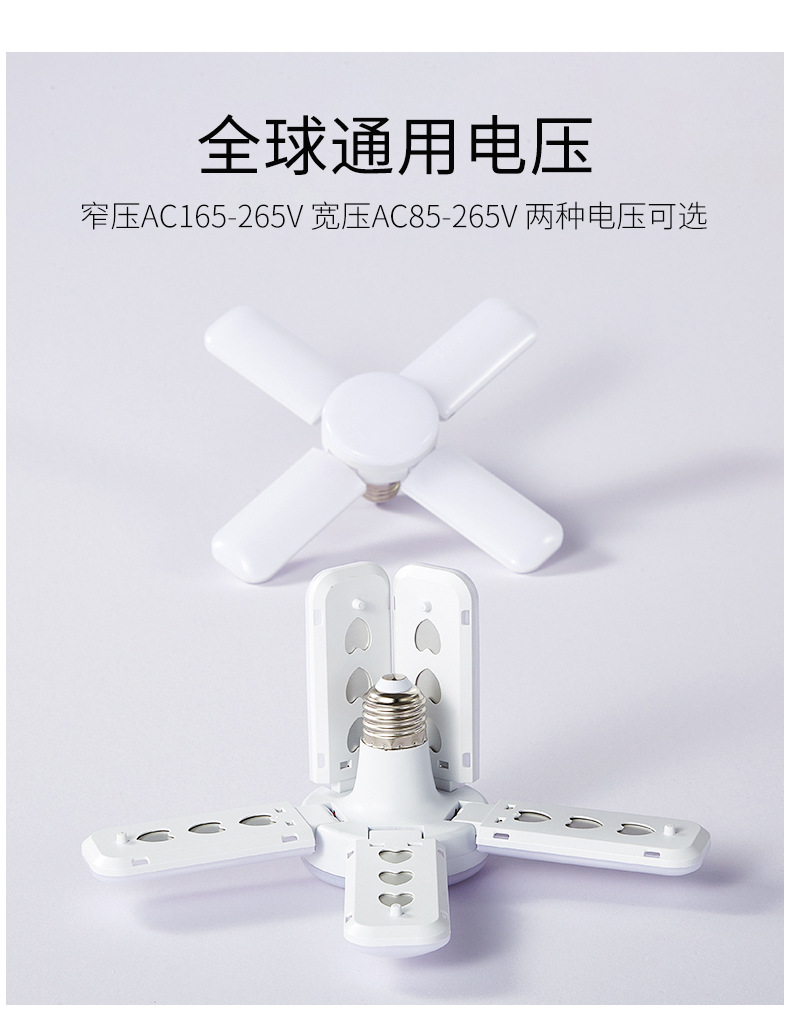 新款折叠车库叶子灯三叶四叶五页片迷你LED球泡恒流宽压外贸供货详情13