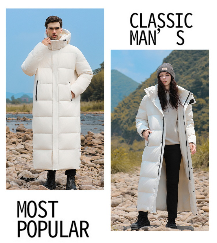 Northeast Harbin cold-proof and warm down jacket for women, super thick, Mohe travel equipment, knee-length overcoat coat for men pic 19