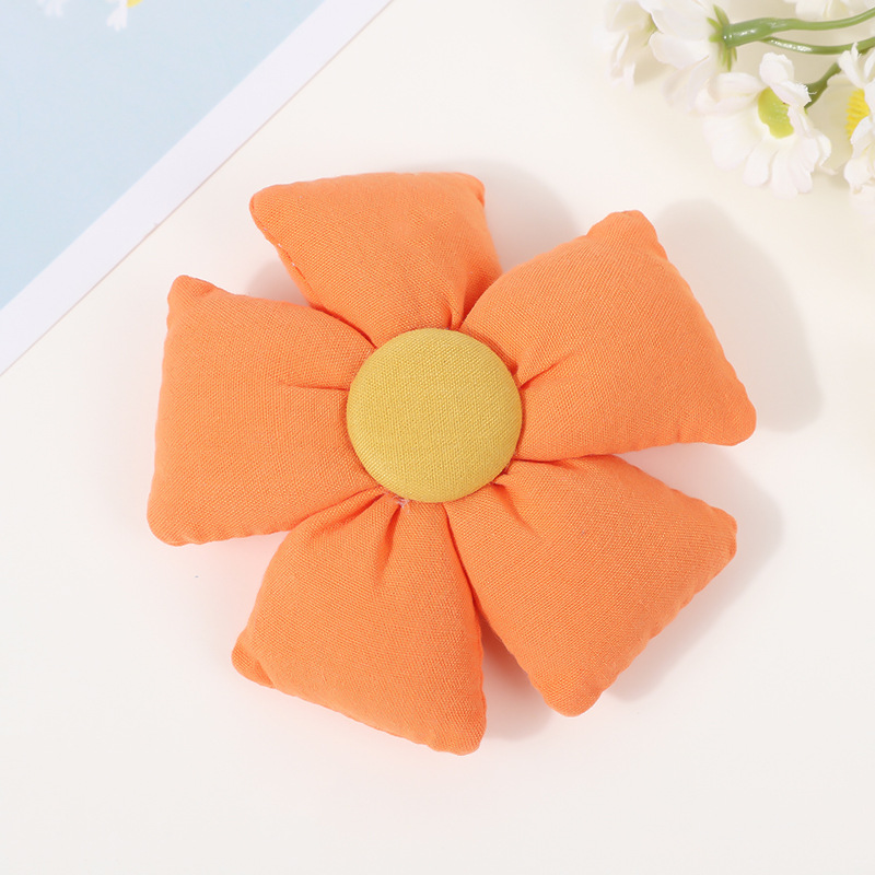 布艺彩色花朵辅料五瓣花个性潮袜子包包配饰头饰配件详情6