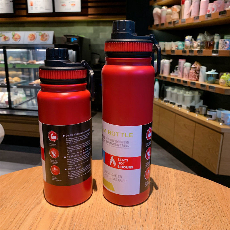 Cross-border 304 stainless steel insulated cup, outdoor portable mountain climbing sports water bottle, direct drinking, simple hand-held space pot pic 21