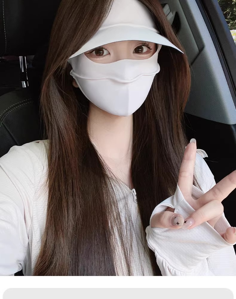 焦下防晒面罩全脸口罩脸罩防紫外线户外透气遮阳脸基尼大帽檐口罩详情16