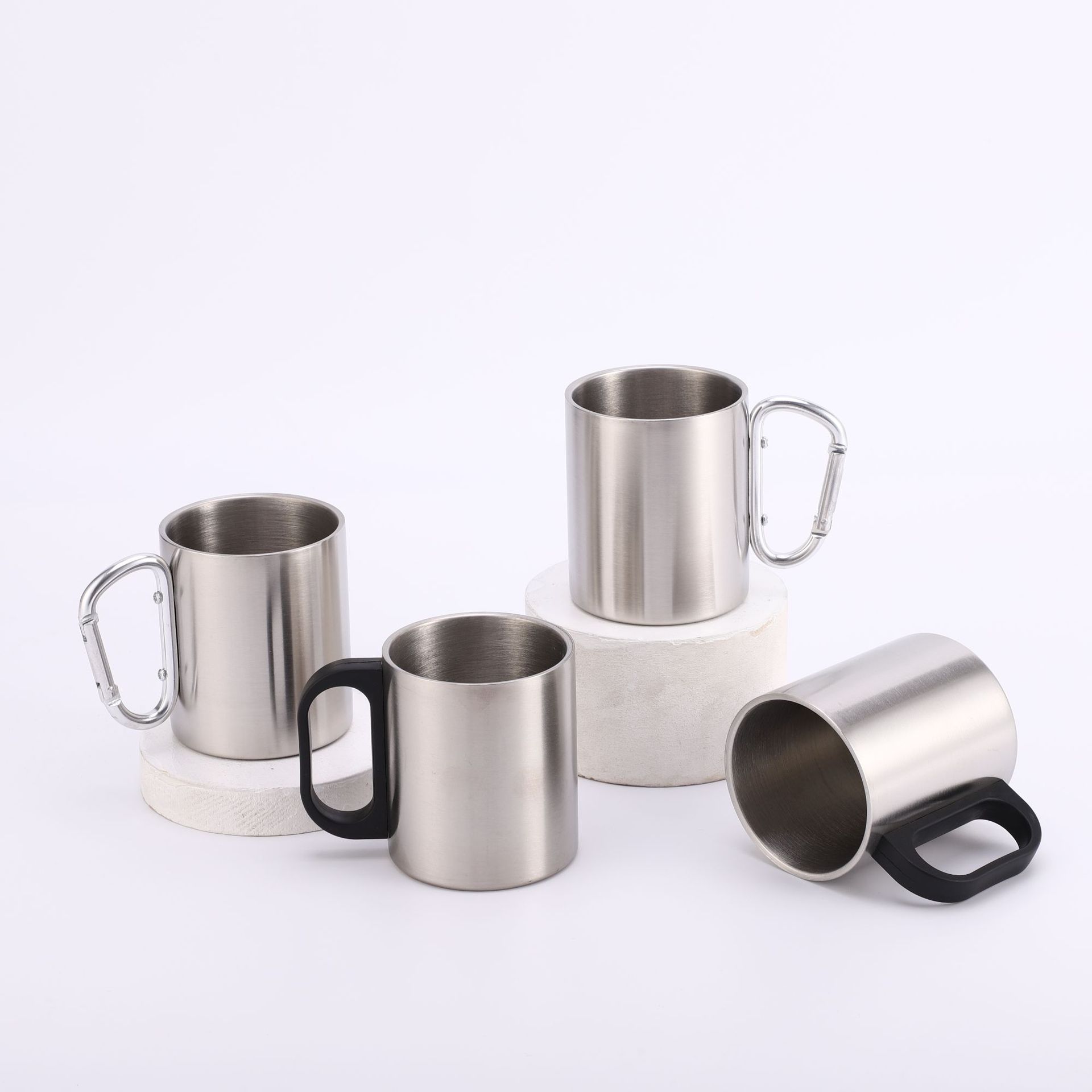 Wholesale of cross-border 304 stainless steel mini mugs with LIDS, handles, multi-functional and shock-resistant water cups pic 15