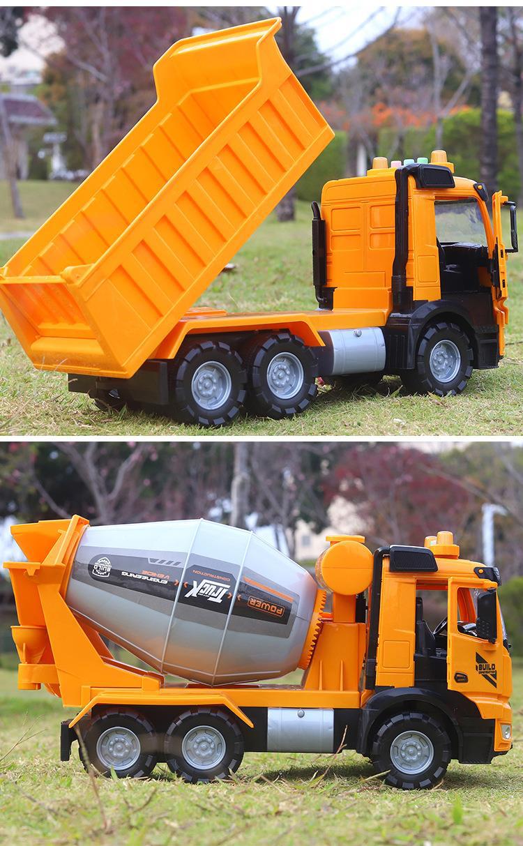 超大翻斗车搅拌车大卡车工程车男孩水泥车汽车自卸车儿童男童玩具详情17