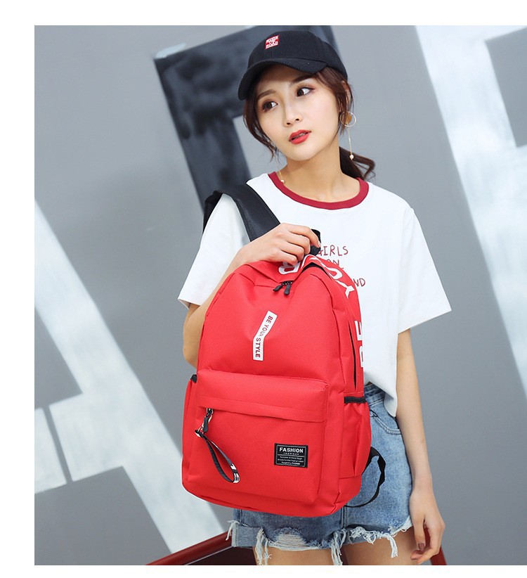 时尚潮流背包双肩包男女初中高中学生包大容量韩版校园牛津布双背详情13