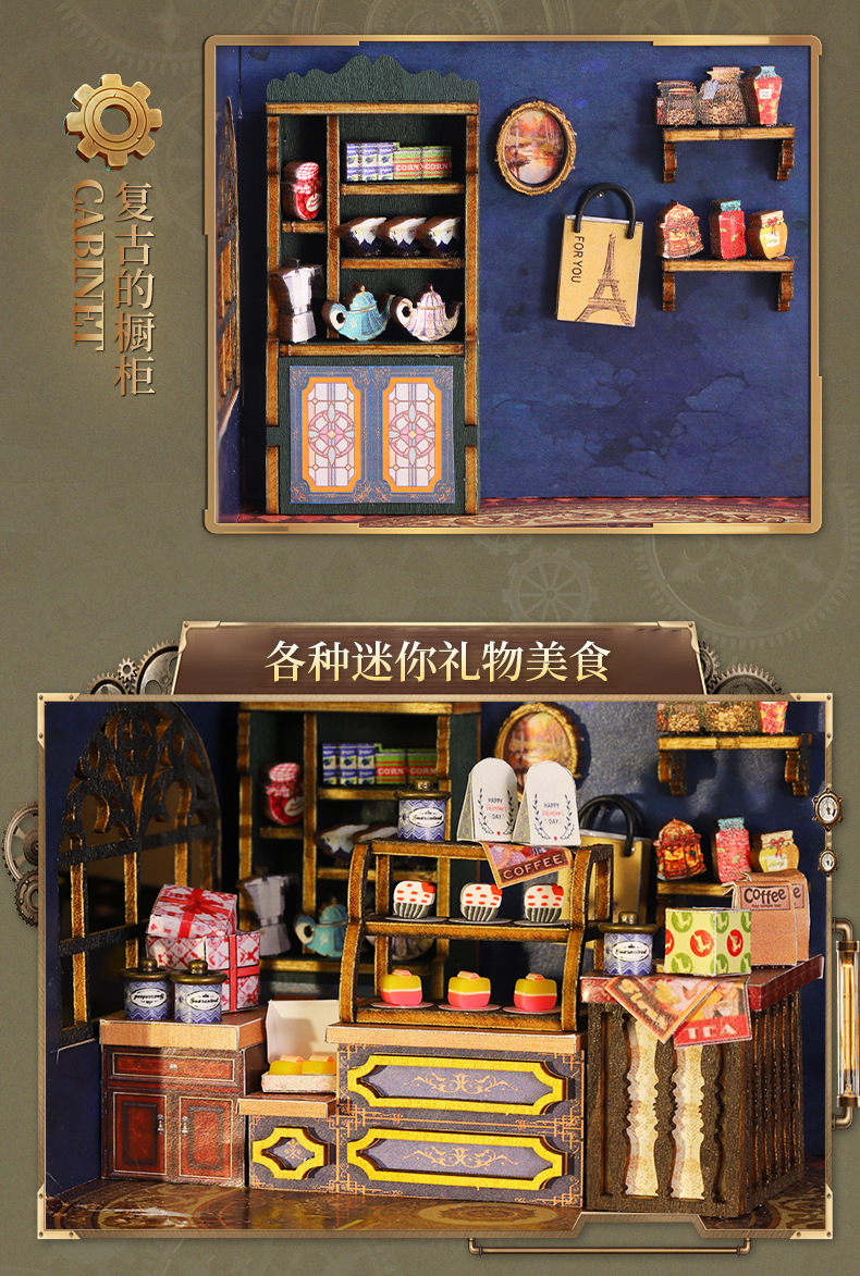 Jiate diy House Trajectory Youcheng Cross-border E-commerce Toy Model Manual Assembly DIY House DIY Bookstand pic 11