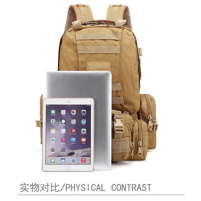 Yitu Hiking, Off-road Camping Storage Combination Double-Shoulder Military Bag for Men, a large-capacity outdoor tactical backpack for travel pic 3