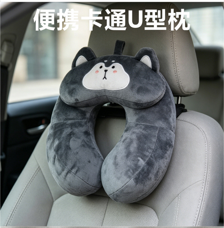 新款卡通可爱U型枕护颈枕舒适便携旅行午休枕车载休息护颈椎详情2