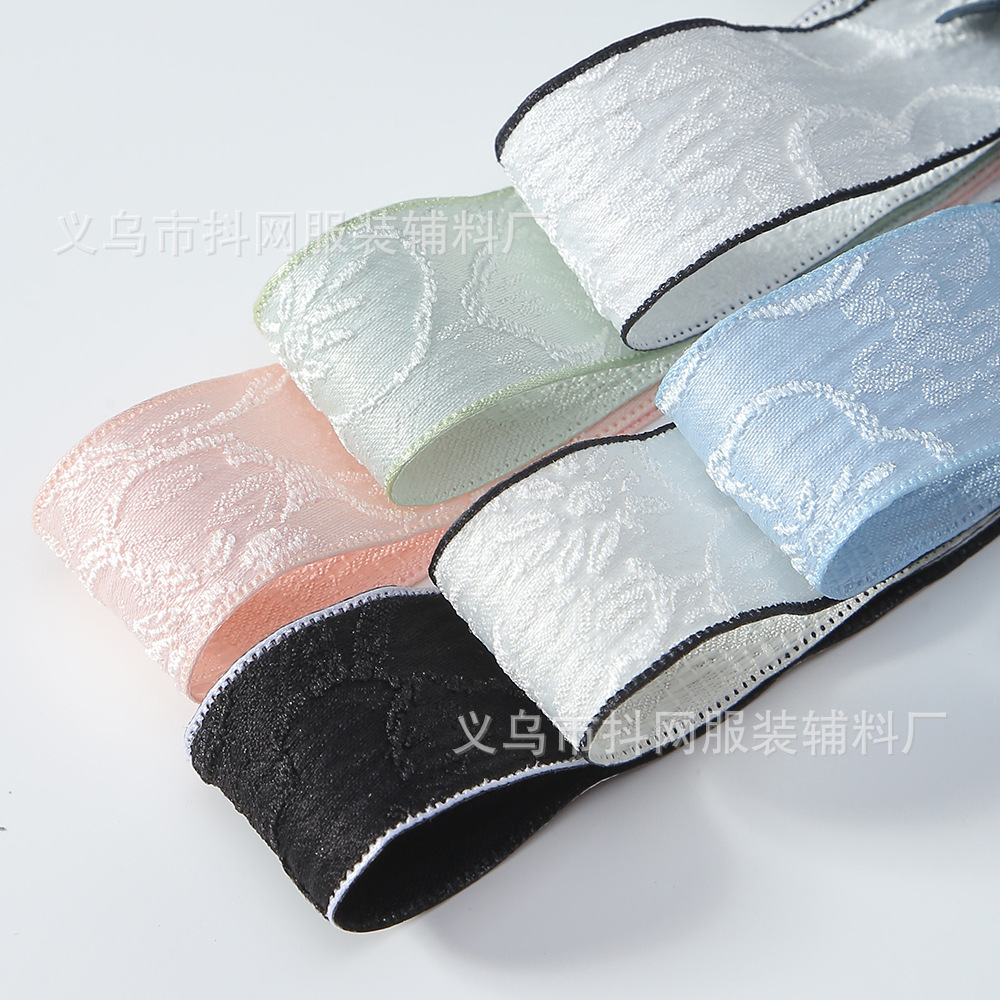 Wholesale of 2.5cm double-sided ribbon printed ribbon handcrafted DIY decorative bow accessories, flower gift box edge straps pic 3