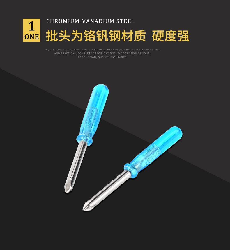 Mini screwdriver, small screwdriver, cross-shaped, micro blue crystal screwdriver, transparent handle, small screwdriver toy pic 8