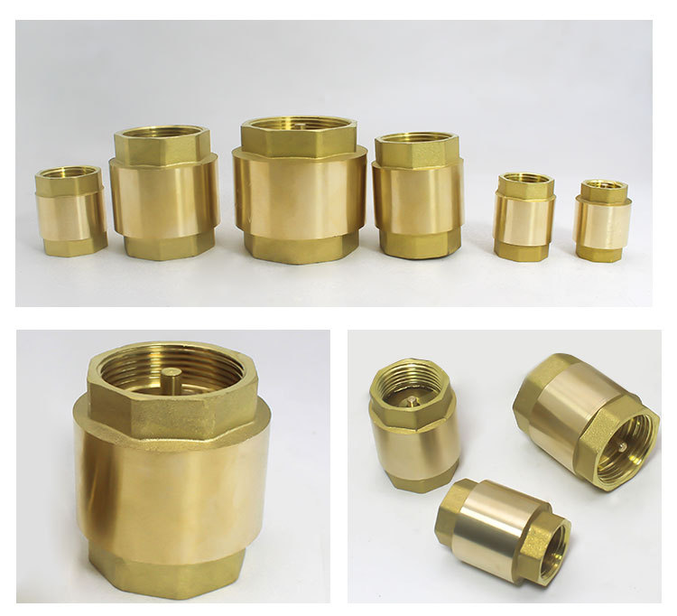 黄铜立式止回阀加厚自来水管道逆止阀单向阀弹簧式阀门4分6分1寸详情6