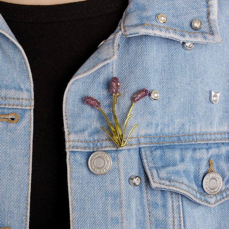 Cross-border best-selling plant series brooches, daisies, sunflowers, lacquered vases, maple leaf flower brooches and brooch accessories pic 36