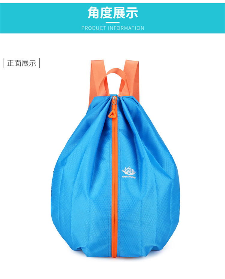 Yitu Warner Heim backpack, foldable portable storage bag, large capacity basketball bag, drawstring bag, drawstring backpack pic 34