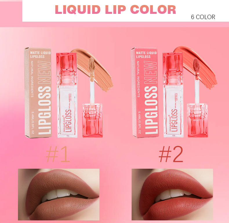 Cross-border non-stick cup lip gloss Velvet matte nude color whitening blush waterproof long-lasting lip gloss cosmetic makeup pic 4