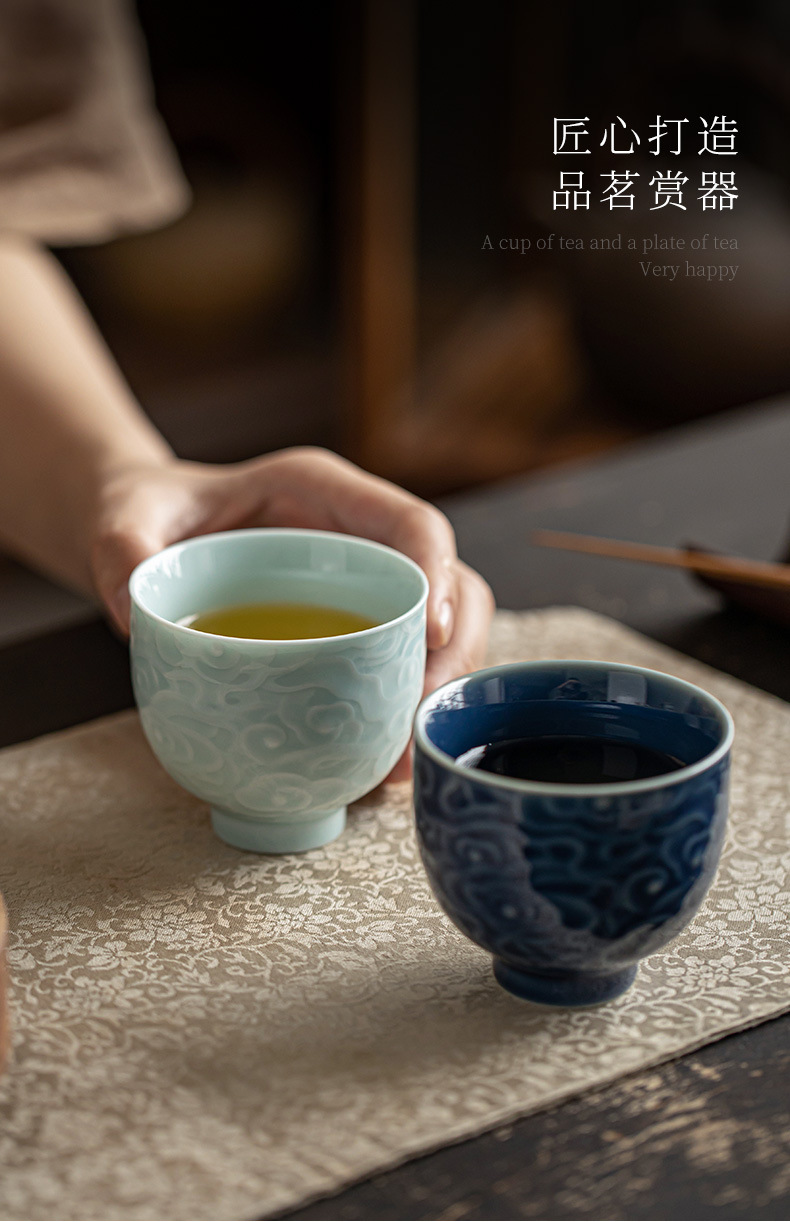 陶瓷复古主人杯功夫泡茶杯个人杯茶盏茶室品茗杯家用防烫泡茶杯子详情5
