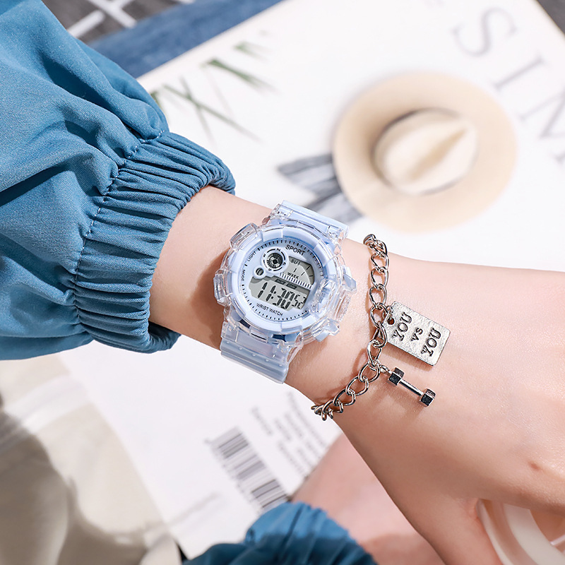 高颜值电子表男女学生多功能运动有闹钟夜光防水初中男孩个性潮流详情9