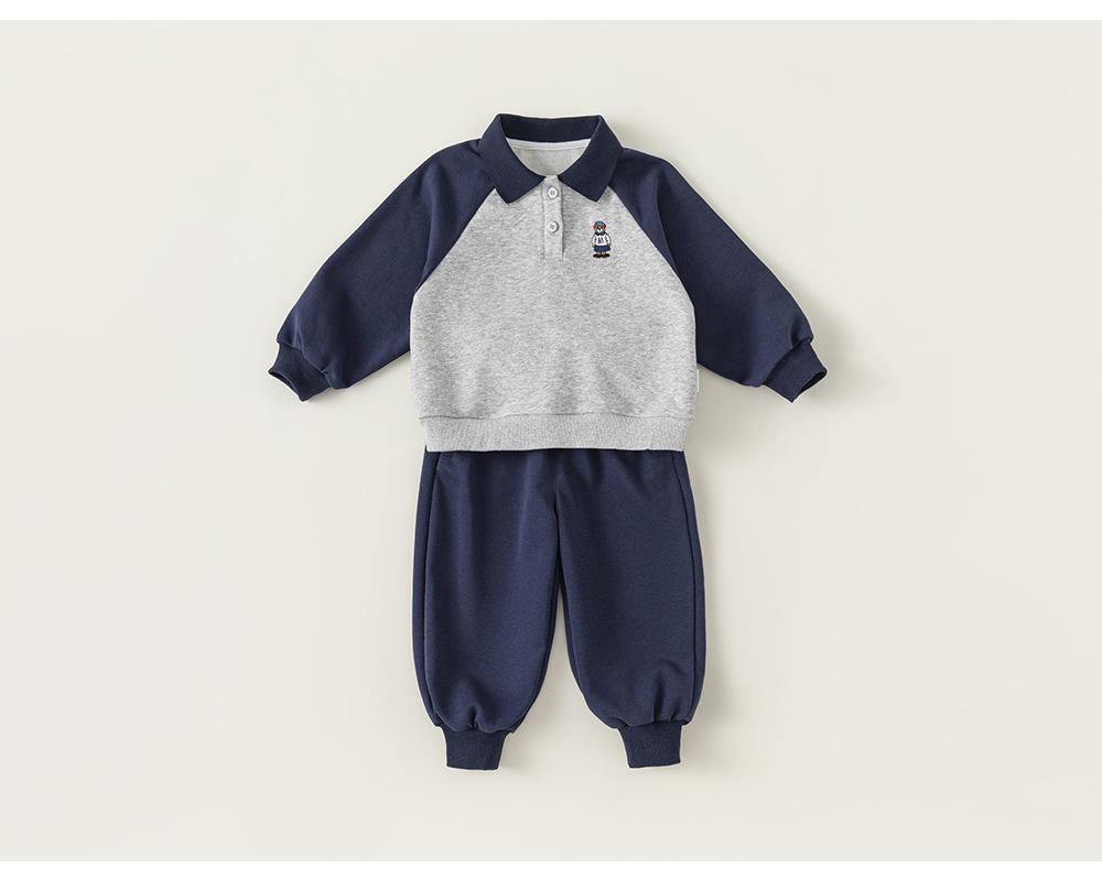 宥宝童装春季女童POLO领卫衣百褶裙两件套女童学院风套装CT24046详情17