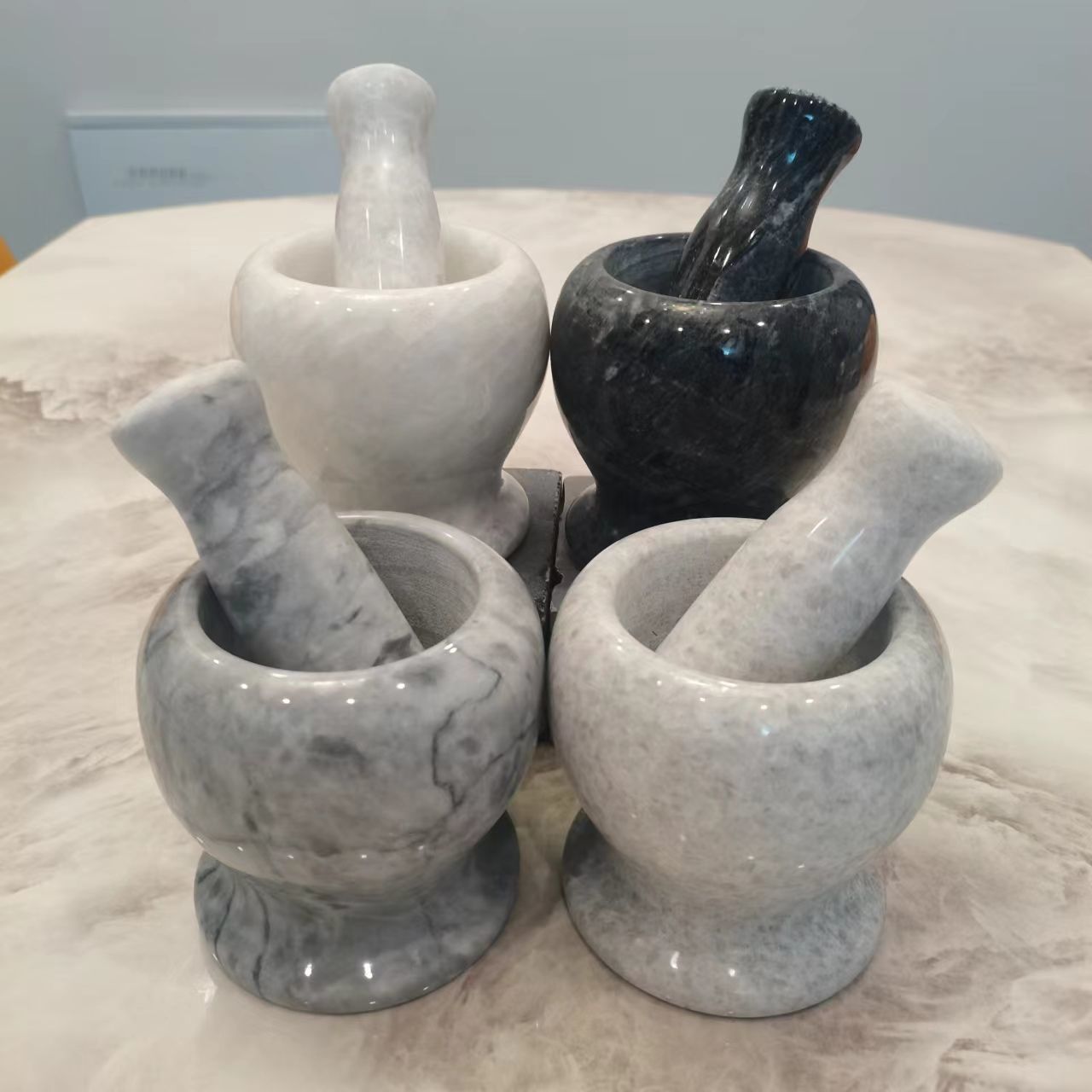 Garlic pounding stone mortar, old-fashioned garlic paste maker, garlic peeler, stone garlic mortar, garlic paste jar, multi-functional garlic paste maker, garlic paste crushing tool pic 1