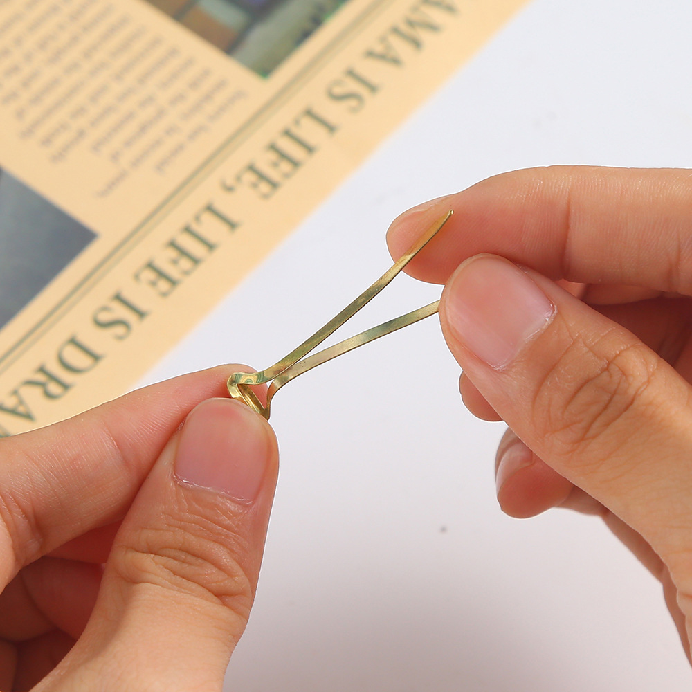 工厂金色银色两脚钉平头圆头双脚钉儿童diy手工长脚蘑菇钉批发详情6