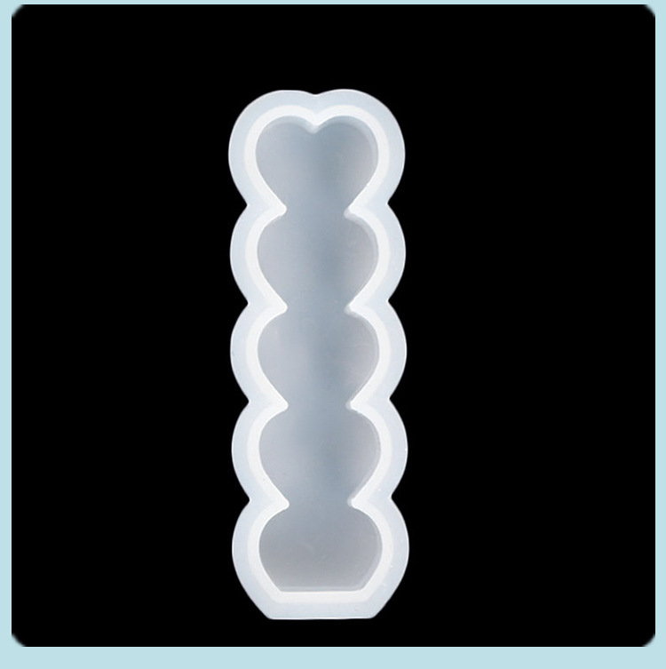 Baijiaxing diy resin mold 5-piece heart-shaped candle silicone mold new product atmosphere Candle atmosphere pic 7