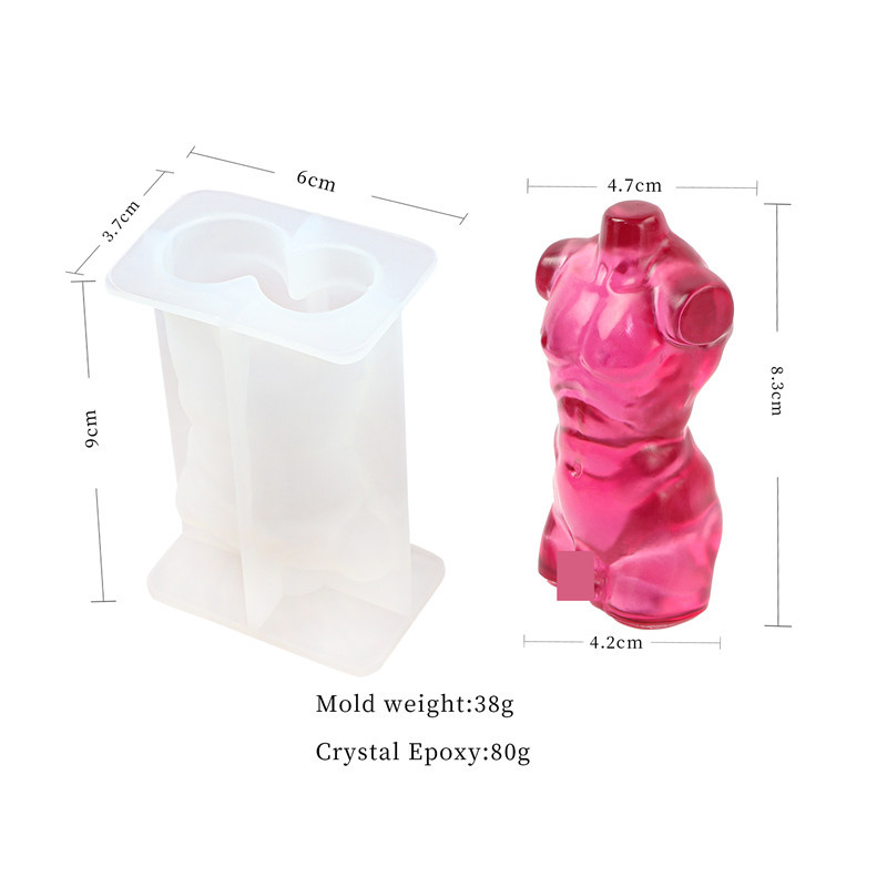 Zhonghui 3D Silicone Candle Molds for Men and Women DIY crystal Resin Scented Plaster Resin human body ornaments pic 9