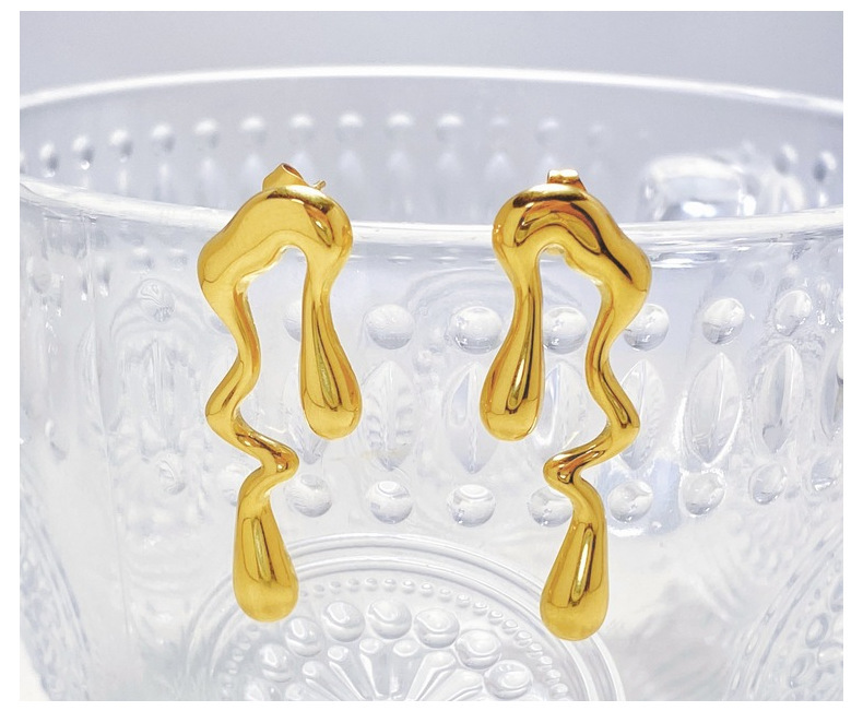 创意钛钢线形耳钉个性设计特殊图案高级感跨境流行不锈钢精致耳饰详情9