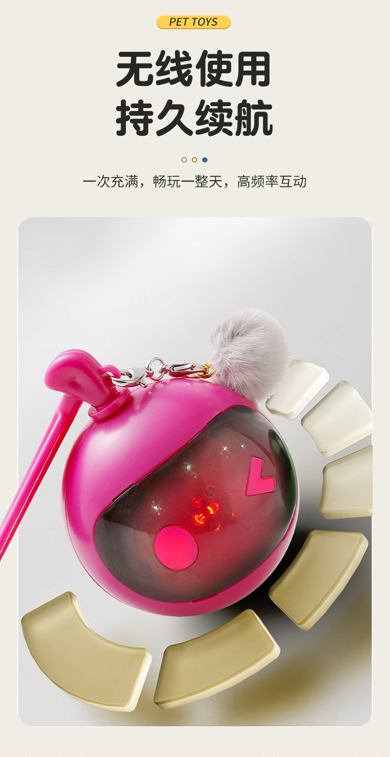 Cross-border pet electric balls, cat toys, automatic cat teasing balls, self-entertaining and entertaining cat teasing balls, pet toys with birds calling pic 12