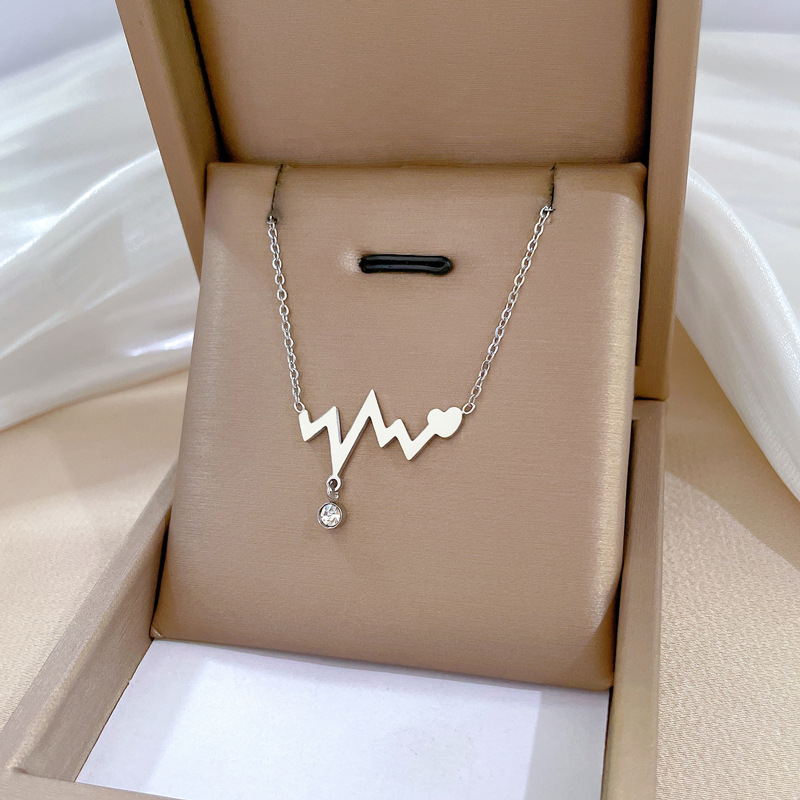 【通体钛钢】几何星球个性极简风炉内真金项链女ins网红锁骨链详情34