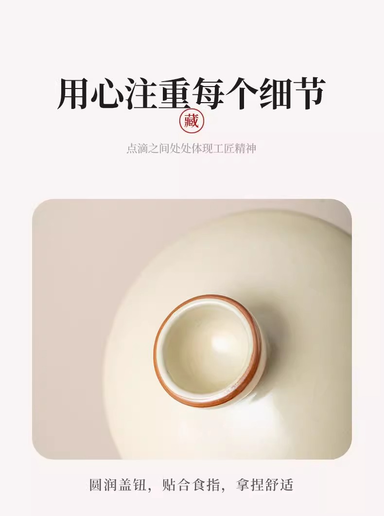Ru Kiln Gongfu tea set, home living room ceramic tea pot, lid, bowl and tea cup complete set, office high-end tea brewing utensils pic 17