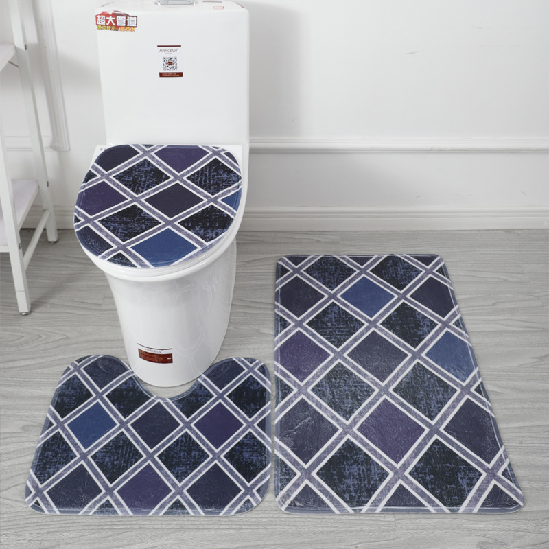 Entrance carpet, absorbent floor mat, thickened door mat, floor mat, staircase anti-slip mat, toilet and bathroom three-piece set in stock for wholesale pic 14