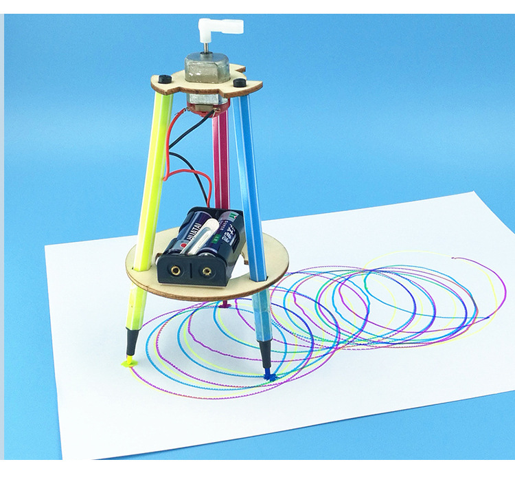 Primary school students diy science and technology small projects, graffiti robots, creative inventions, handicraft material kits, science experiment teaching AIDS pic 9