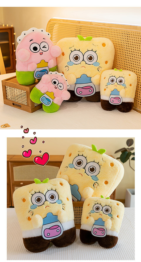 New cartoon SpongeBob SquarePants plush toy, Big Star doll, stuffed pillow, birthday gift for girls pic 11