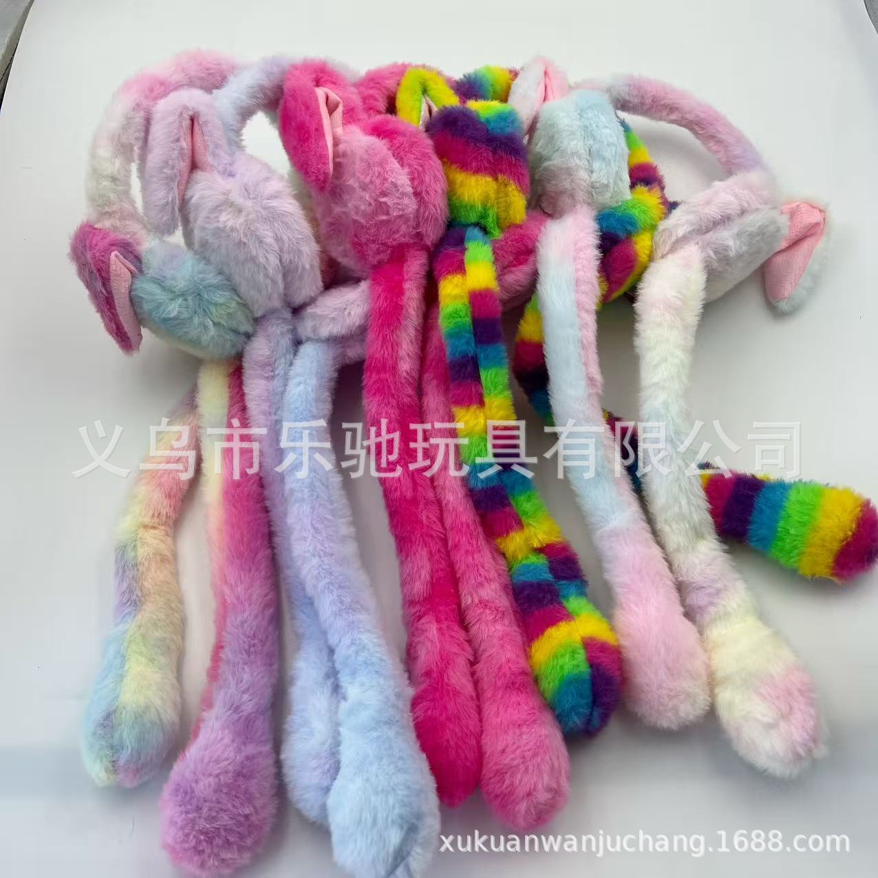 新款会动兔耳朵毛绒耳罩发光可爱保暖网红款厂家批发毛绒布艺公仔玩具详情2