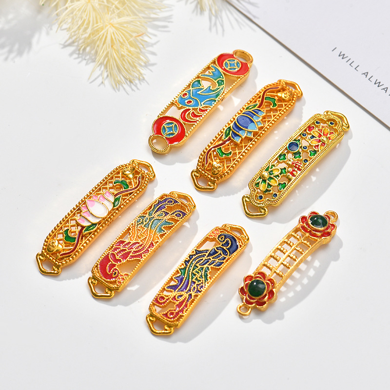 Retro court-style blue-fired craft Tai Sui tablets, hand-held Tai Sui talisman accessories, diy handcrafted jewelry accessories wholesale pic 2